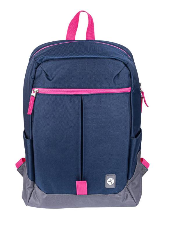Backpack RAINBOW TZLBP26-A  TECHZONE COLORS 16 - color Azul con detalles gris y rosa, 100  Polieste