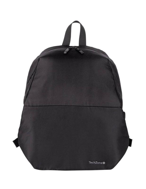 Backpack LITE TZLBP13 TECHZONE 15.6 - Poliéster 420 D Twill, color Negro, Laterales ajustables, GAR