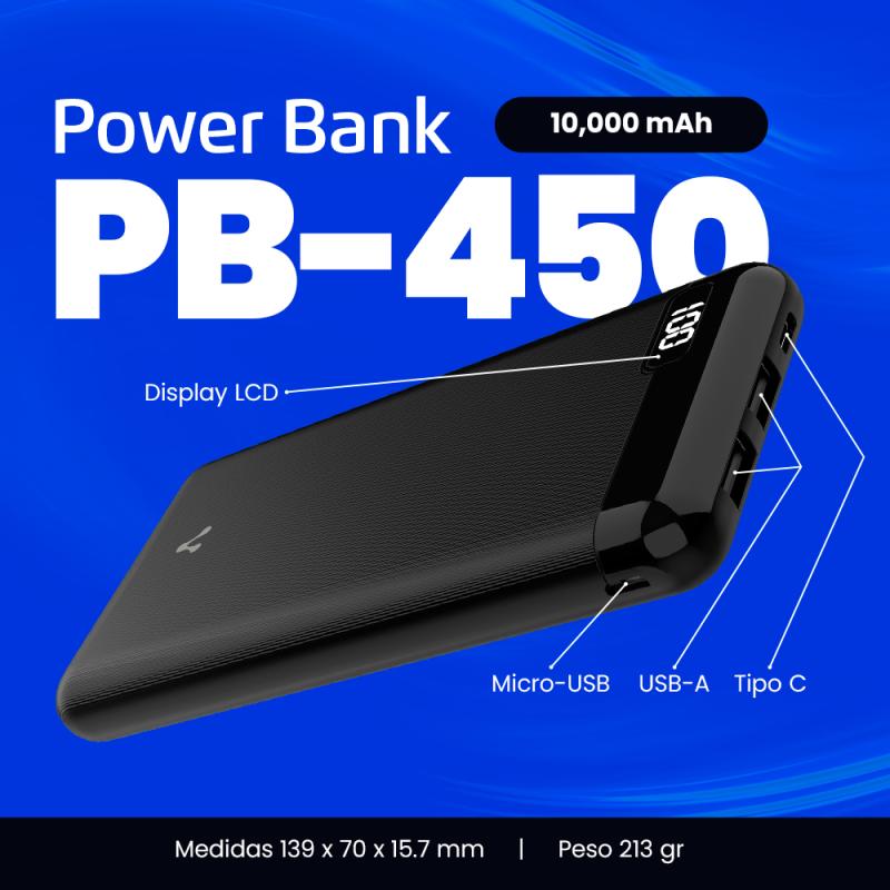 Vorago PB-450 Ión de litio 10000 mAh Negro