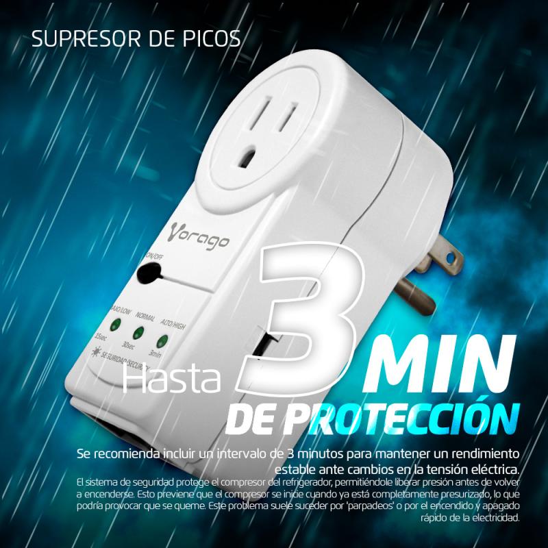 Vorago AVR-300-WH regulador de voltaje 1 salidas AC 120 V Blanco