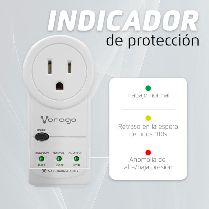 Vorago AVR-300-WH regulador de voltaje 1 salidas AC 120 V Blanco