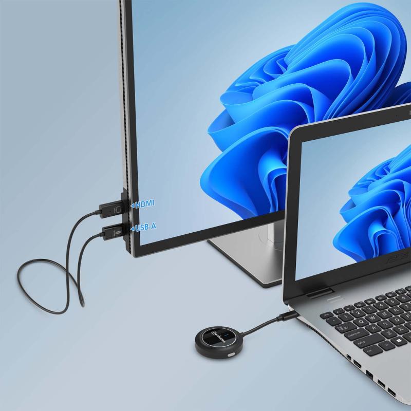 Manhattan Kit de presentación de pantalla HDMI inalámbrica 1080p. Set de 2 piezas con receptor HDM