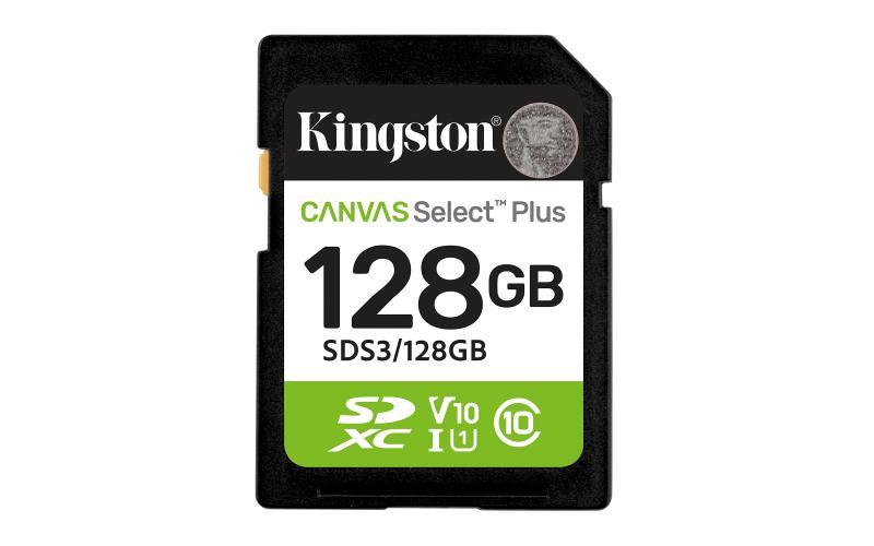 Kingston Technology Canvas Select Plus Gen3 128 GB SD UHS-I Clase 10