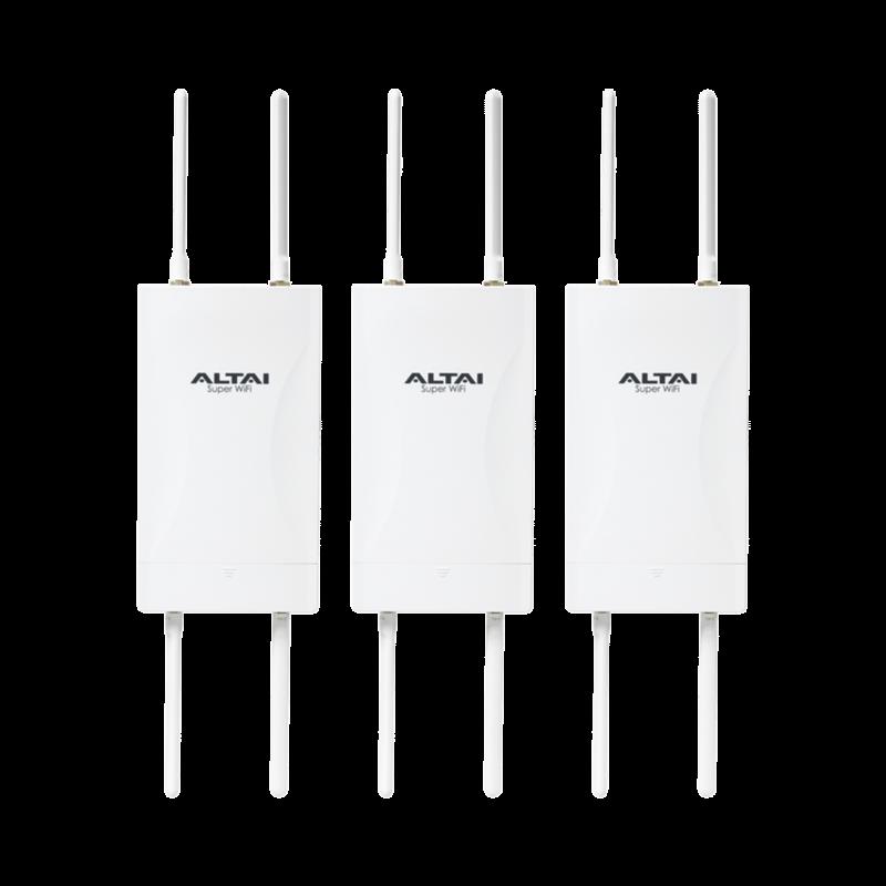 Kit de 3 Puntos de Acceso WiFi 6 y PTMP Omnidireccional, Doble Banda Simultanea en 2.4 y 5 GHz, Hast