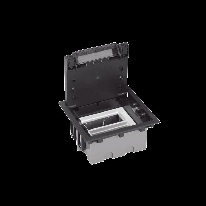 Caja Para Instalación en Piso Falso para Voz, Datos o Contactos Eléctricos / Capacidad para 2 Mód