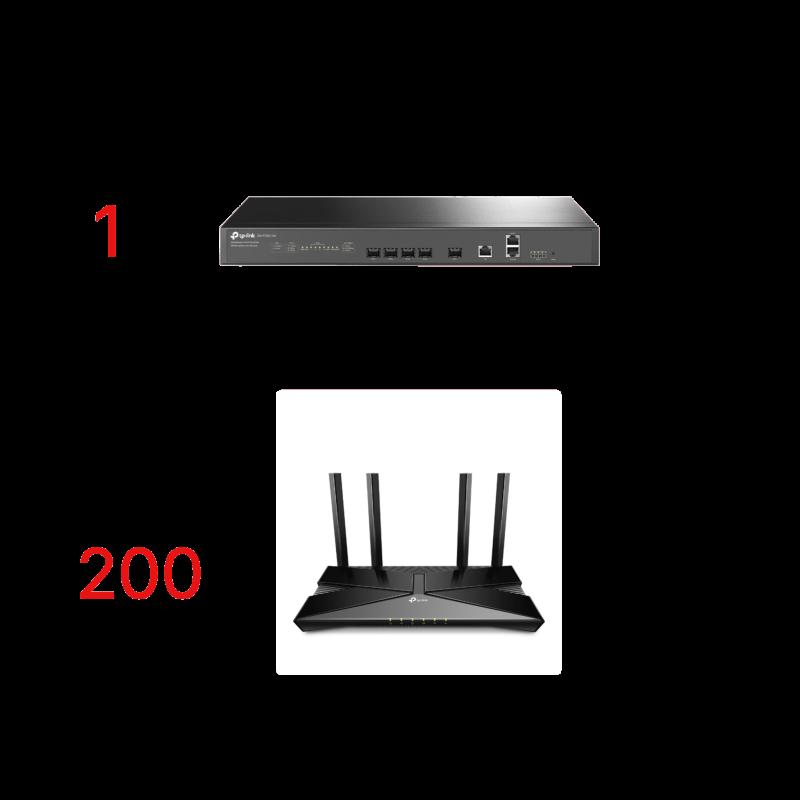 Kit para ISP´s / OLT DS-P7001-04 con Paquete de 200 ONU´s Modelo XX230V TP-GPON-KIT2