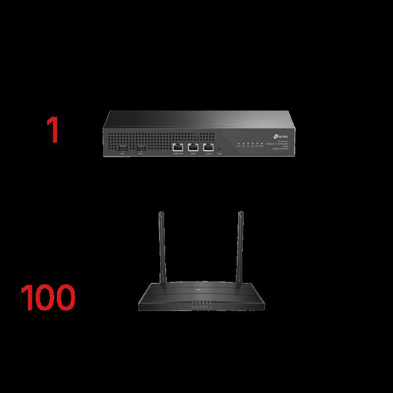 Kit para ISP`s / OLT DS-P7001-01 con Paquete de 100 ONU´s Modelo XC220G3V TP-GPON-KIT3
