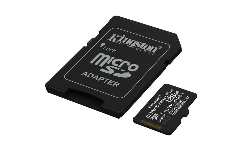 Kingston Technology Canvas Select Plus Gen3 128 GB MicroSDXC UHS-I Clase 10