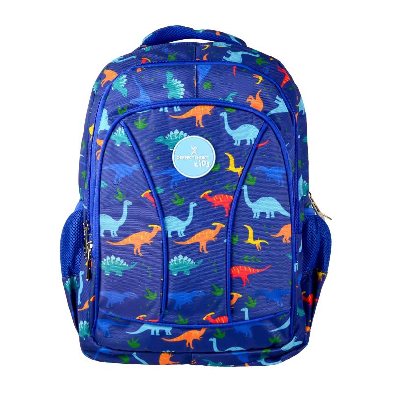 PC-085300 Mochila Escolar Infantil Múltiples Compartimentos Modeo Brooklyn Dinosaurios | PERFECT CH