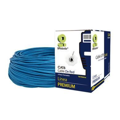 Bobina UTP - CAT6, 100 m, Interior, Azul, CCA, en Caja Protectora, c/Tubo Despachador, Metreada, Ide