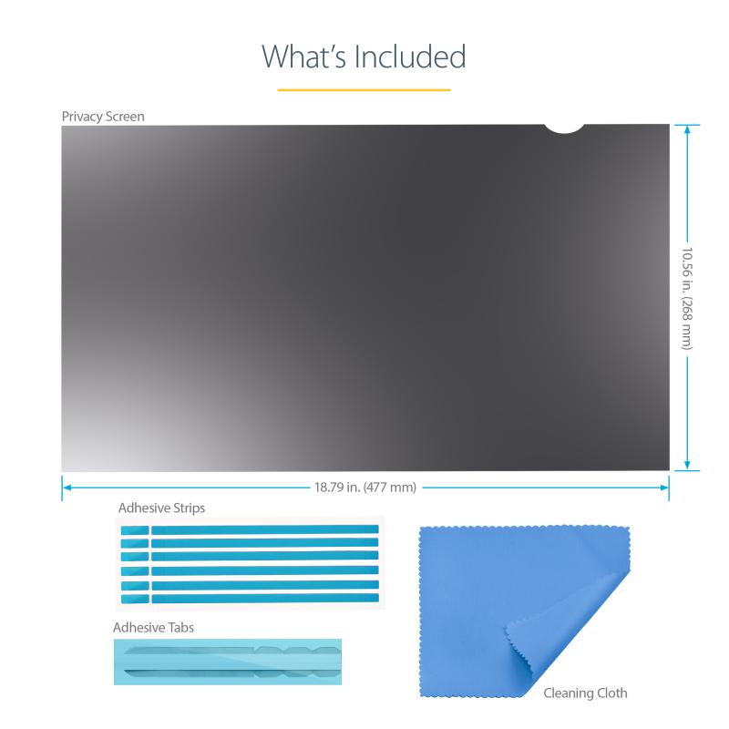 StarTech.com Filtro de Privacidad de Computadora para Monitor de 21 Pulgadas - Protector de Segurida