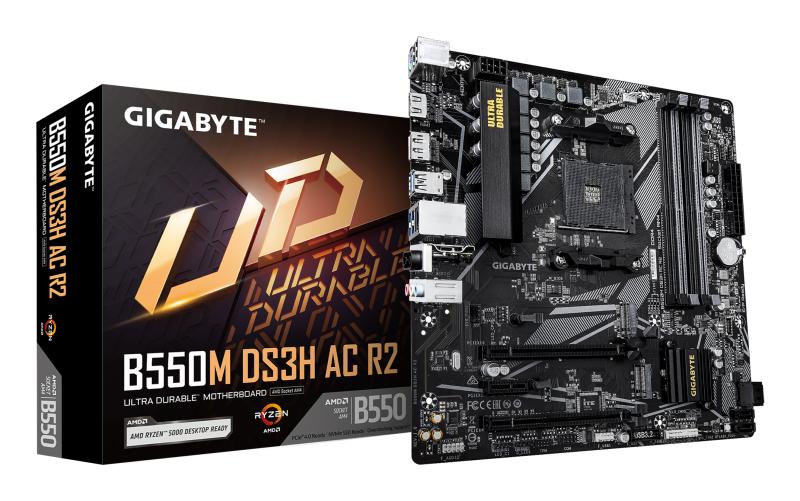 GIGABYTE B550M DS3H AC R2 placa base AMD B550 Enchufe AM4 Micro ATX