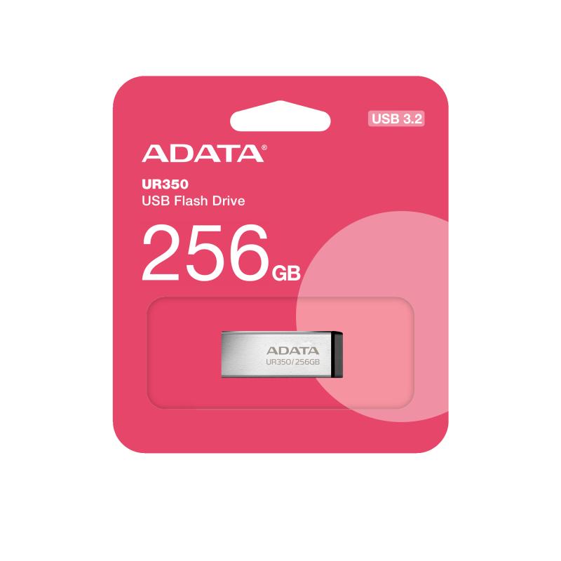 ADATA UR350 unidad flash USB 256 GB USB tipo A 3.2 Gen 1 (3.1 Gen 1) Negro, Plata