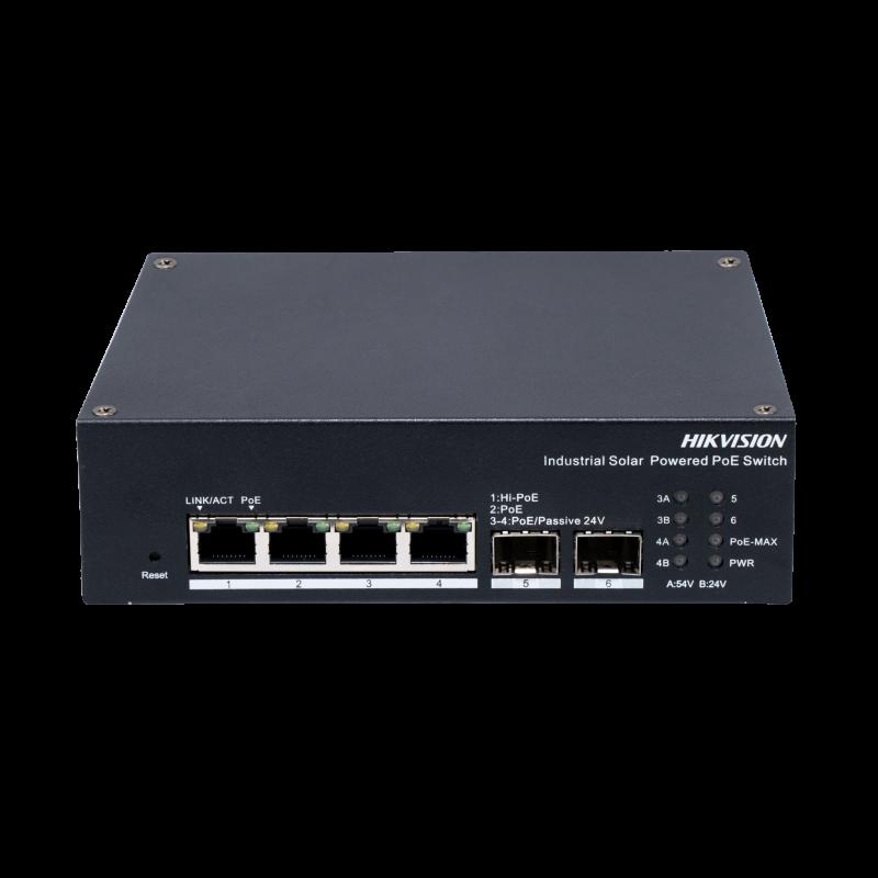Switch Industrial con UPS / Administrable Gigabit / 3 Puertos Gigabit PoE+ (30 W) + 1 Puertos Gigabi