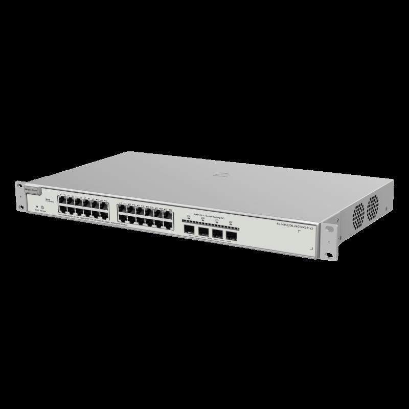 Switch Administrable PoE Capa 2+ Plus, con 24 puertos Gigabit PoE 802.3af/at + 4 SFP+ para fibra 10G