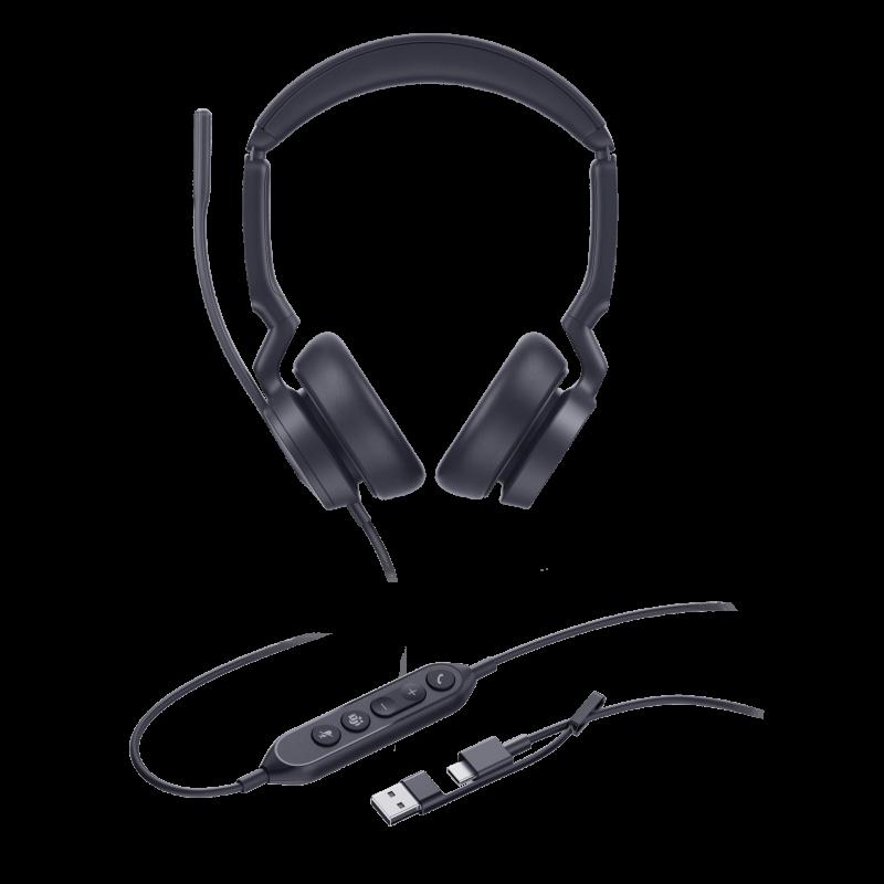 Diadema Alámbrica Yealink UH46 Dual USB-C/A Certificada con Microsoft Teams UH46-DUAL-TEAMS-USB-C/A