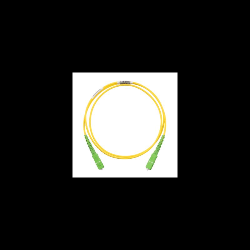 Jumper de Fibra Optica Monomodo 9/125 OS2, SC/APC-SC/APC Simplex, OFNR (Riser), Color Amarillo, 5 Me