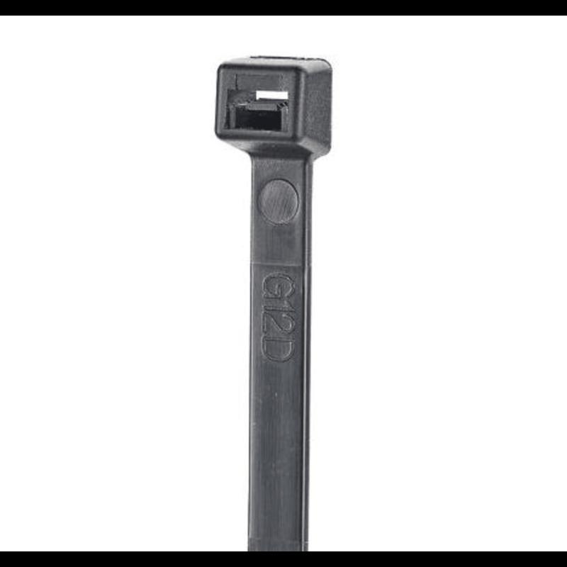 Cincho de Nylon 6.6 StrongHold™, 1220mm largo x 9mm ancho, Color Negro, Cámara impelente, Paquete de