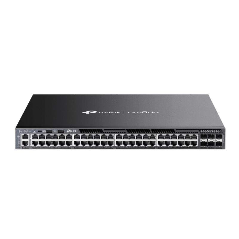Switch Omada L3 SDN Administrable / 48 puertos Gigabit y 6 puertos SFP+ / Presupuesto PoE 1440 W / F