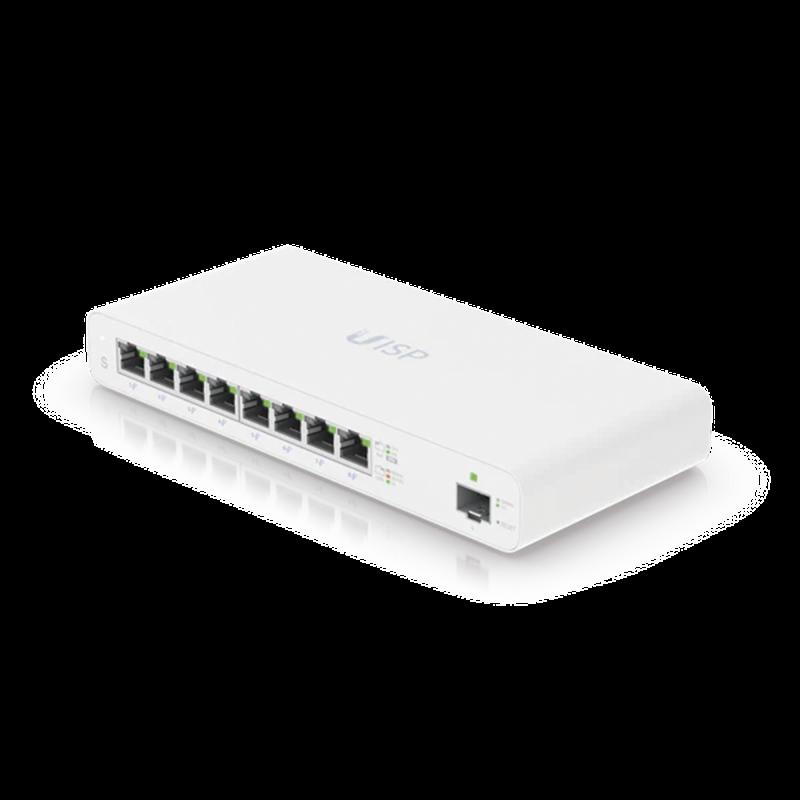 UISP Switch Gigabit PoE Pasivo de Capa 2 con 8 Puertos para Implementaciones MicroPoP UISP-S