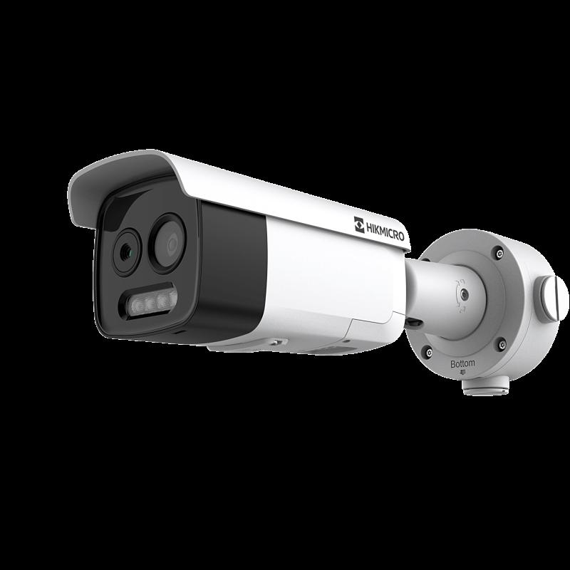 Cámara Bullet Bi-espectro Térmica y Óptica/ 256×192 Térmico + 5MP Óptico / IA para Detección Humana 