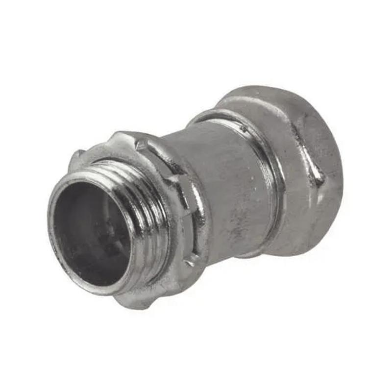 Conector Recto Compresión de Acero Galvanizado para Pared Delgada de 1 1/2\". HUB-2906