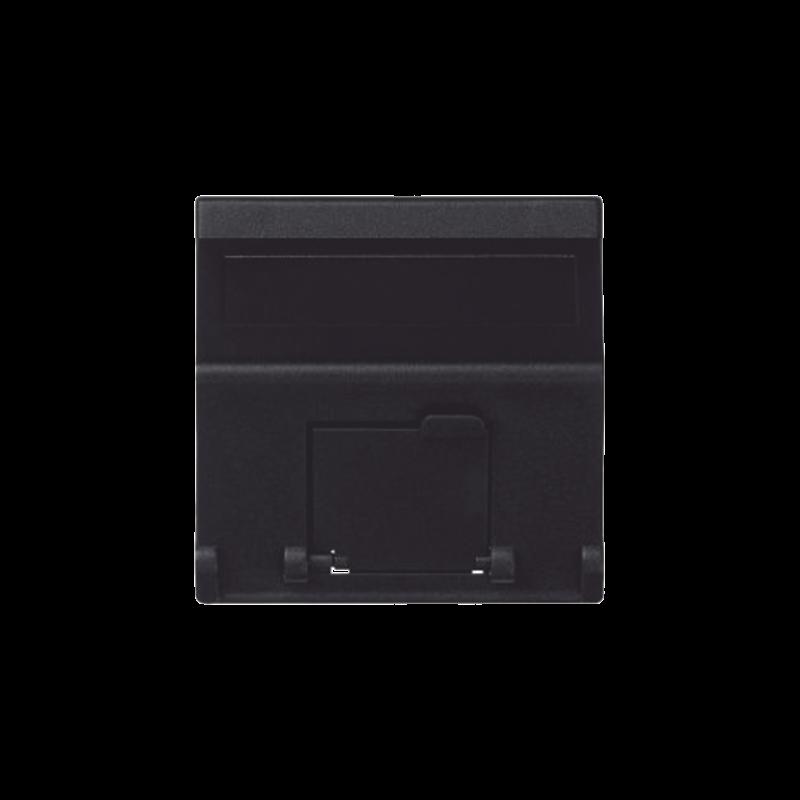 (K80MD64/14) Placa voz y datos inclinada con guardapolvo y adaptador para RJ45 Keystone COLOR GRAFIT