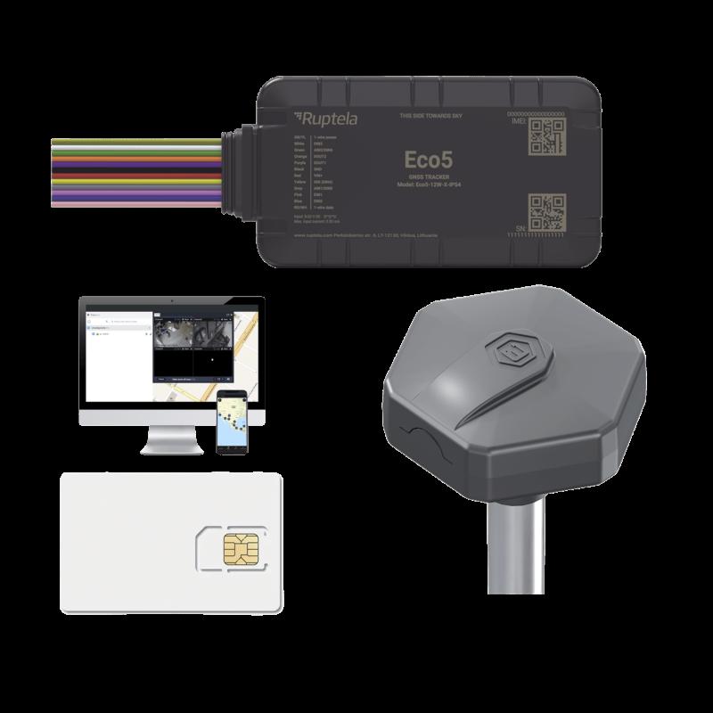 KIT Dispositivo de Rastreo Vehicular/ Sensor nivel de combustible BLE / Conectividad LTE Cat1 y LTE-