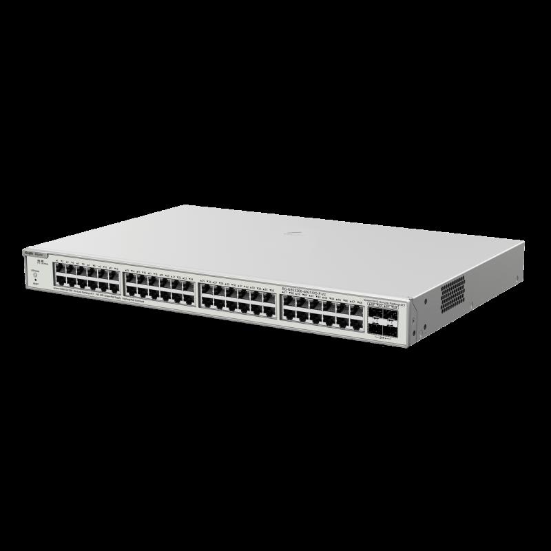 Switch Administrable PoE Capa 2+ Plus, con 48 puertos Gigabit PoE 802.3af/at + 4 SFP+ para fibra 10G