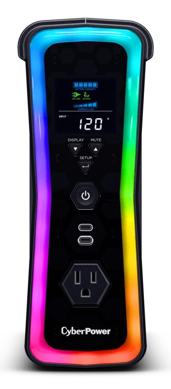 UPS Gamer 1500VA / 1000W - Onda Senoidal, Pantalla LCD multifunción, Regulador Automático de Voltaje