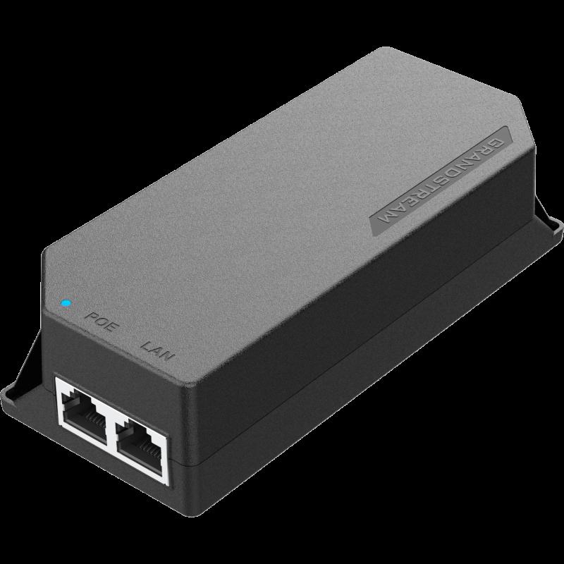 PoE Injector Grandstream 15W MultiGigabit / Compatible con IEEE 802.3af / 1x 2.5Gbps RJ45 LAN IN / 1