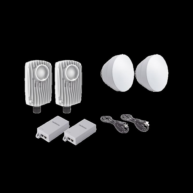 Kit de 2 radios C6X con 2 antenas de (16 dBi), rango de frecuencia extendida (5.1 a 6.4 GHz),  inclu