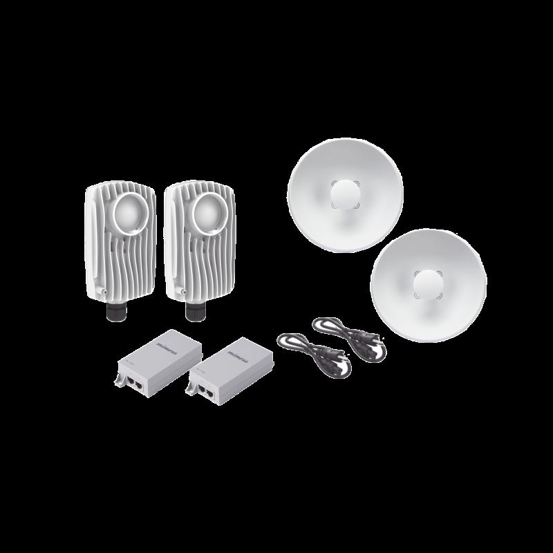 Kit de 2 radios C6X con 2 antenas de (25 dBi), rango de frecuencia extendida (5.1 a 6.4 GHz),  inclu