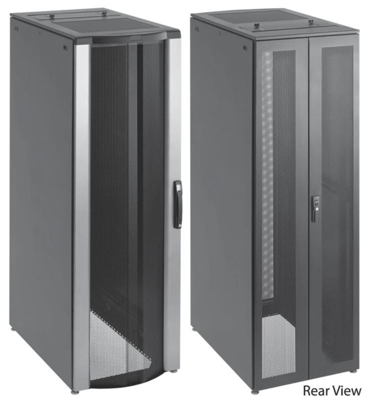 Gabinete Rack para Servidores ProLine FloTek 42U 2000x600x1200 mm, Acero Negro, Puertas Perforadas, 