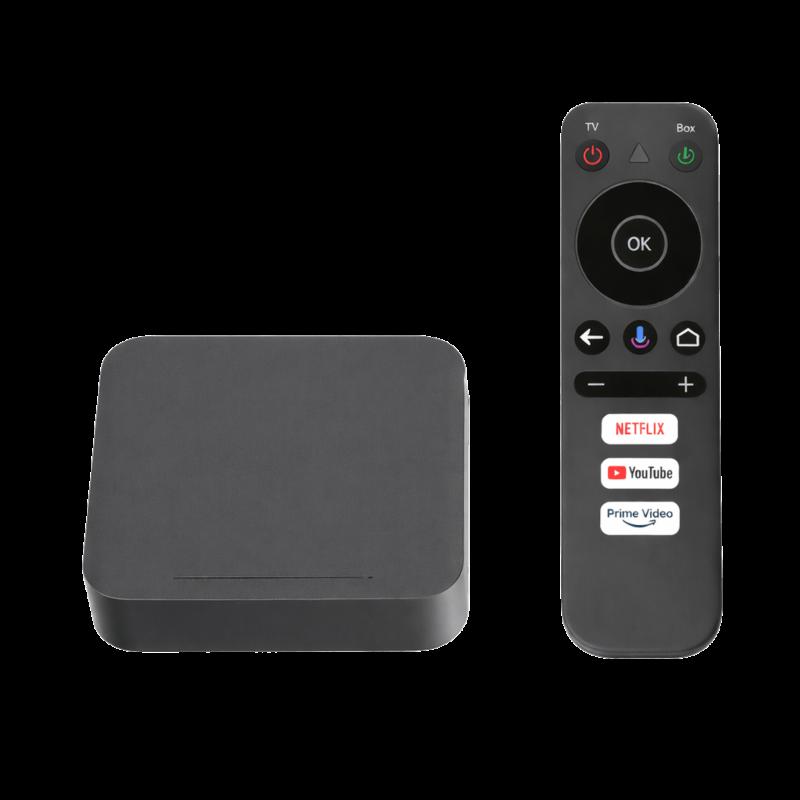 STB 4K Android con Google TV / Alto Rendimiento / Conexión Wi-Fi y por Cable / Control Remoto Blueto