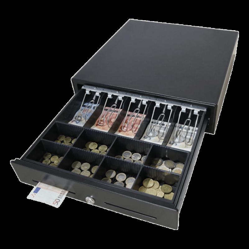 Cajón para Efectivo / Serie MK / Push Open / Insertos Ajustables Billetes y Monedas / Cubierta de Ac