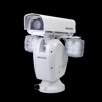 Camara IP, PTZ punta de poste 1080p con 30X zoom óptico, 2 IR  laterales de alta potencia con