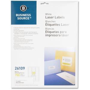 750 Etiquetas Blancas Business Source 30 Por Hoja/25hjs Por Caja 26109