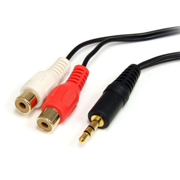 StarTech.com Cable de 1.8m de Audio Estéreo Mini Jack a RCA - Macho a Hembra