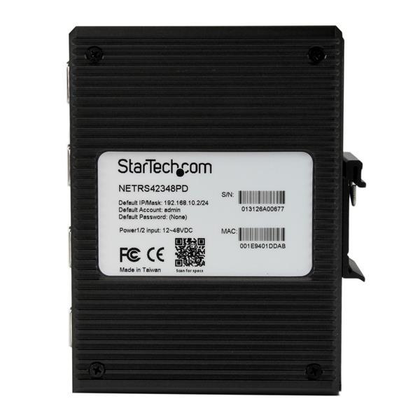 StarTech.com Servidor Industrial de Dispositivos Serie de 4 Puertos Seriales RS-232 / 422 / 485 a Et