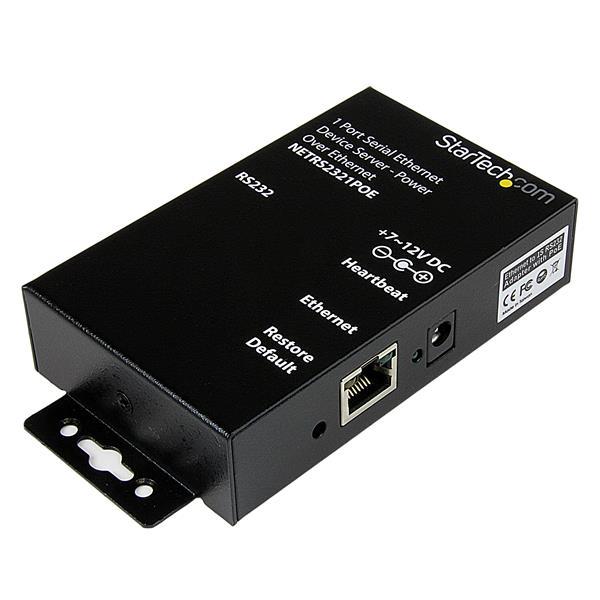 StarTech.com Servidor de Dispositivos Serie de 1 Puerto RS232 con Power over Ethernet PoE - Converso