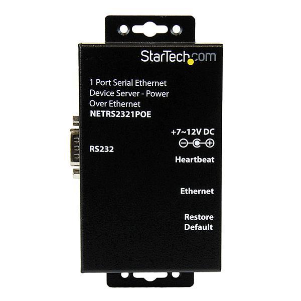 StarTech.com Servidor de Dispositivos Serie de 1 Puerto RS232 con Power over Ethernet PoE - Converso