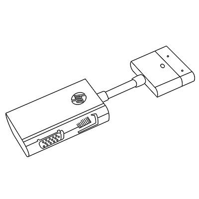 HP Dock Connector to Ethernet & VGA Adapter