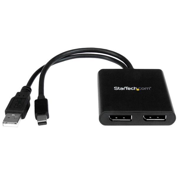 StarTech.com Splitter Divisor Mini DP a 2 puertos DisplayPort - Hub MST