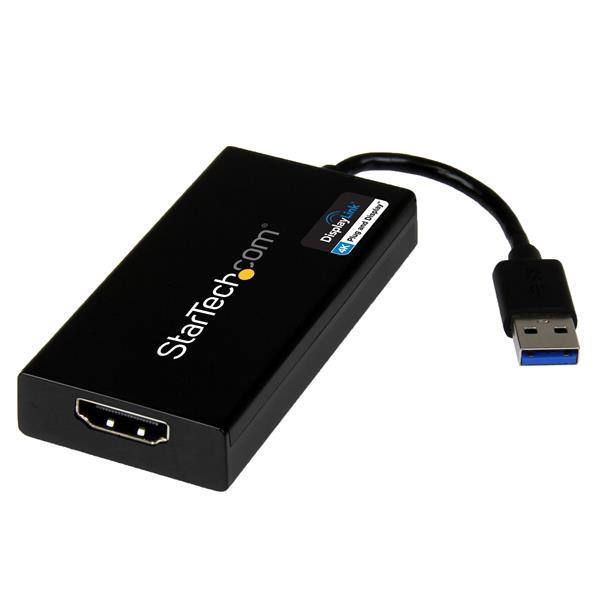 StarTech.com Adaptador Gráfico Externo Multi Monitor USB 3.0 a HDMI Ultra HD 4K Certificado Display