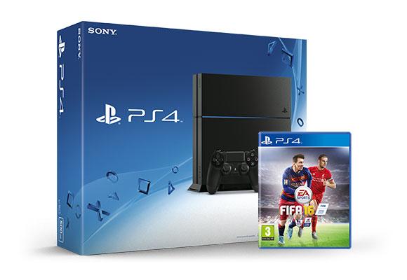 CONSOLA PS4 SONY  500GB BUNDLE: CONSOLA + FIFA 2016  NEG  CUH-1215A-FIFA 16