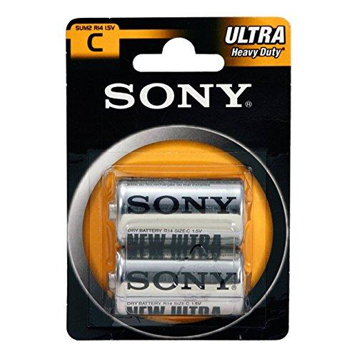 PAQUETE DE 2 PILAS SONY TIPO C 1.5V CARBON ALCALINA  SUM2-NUB2A/C ULA