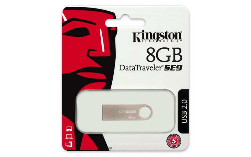 Kingston Technology DataTraveler SE9 8GB 8GB USB 2.0 Plata unidad flash USB