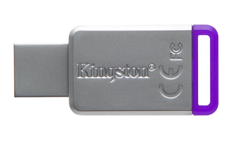 Kingston Technology DataTraveler 50 8GB 8GB USB 3.0 (3.1 Gen 1) Type-A Púrpura, Plata unidad flash 