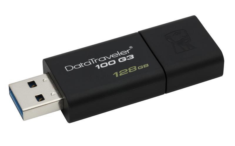 Kingston Technology DataTraveler 100 G3 128GB 128GB USB 3.0 Negro unidad flash USB